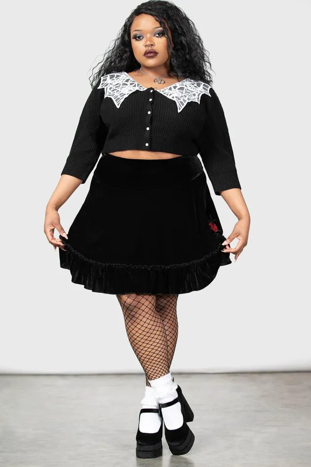 Killstar Mini Skirts Women Lamellae Skater Skirt