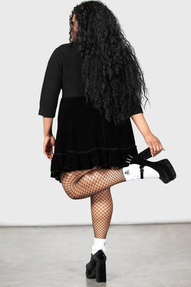 Killstar Mini Skirts Women Lamellae Skater Skirt