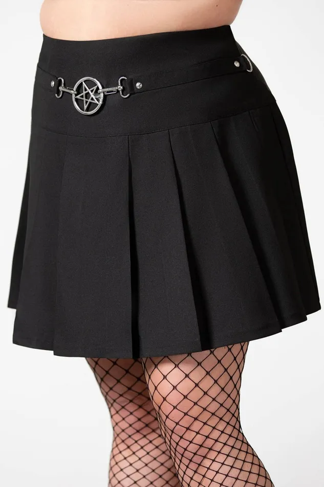 Killstar Mini Skirts Women Scary Pleated Skirt