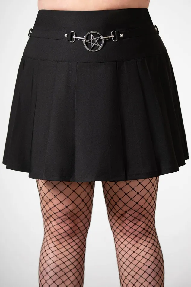 Killstar Mini Skirts Women Scary Pleated Skirt