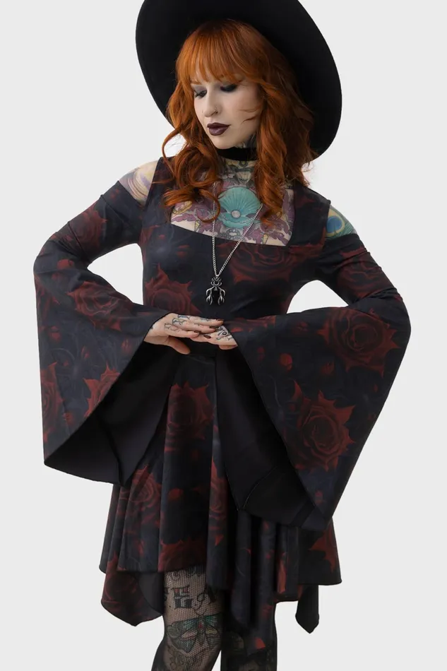 Killstar Mini Women Blood Rose Mini Dress