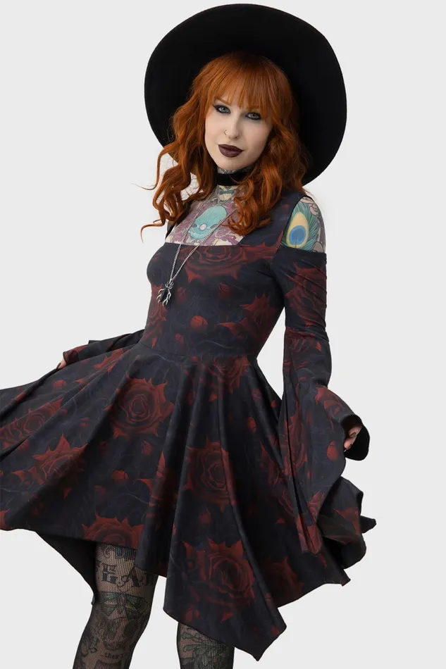 Killstar Mini Women Blood Rose Mini Dress