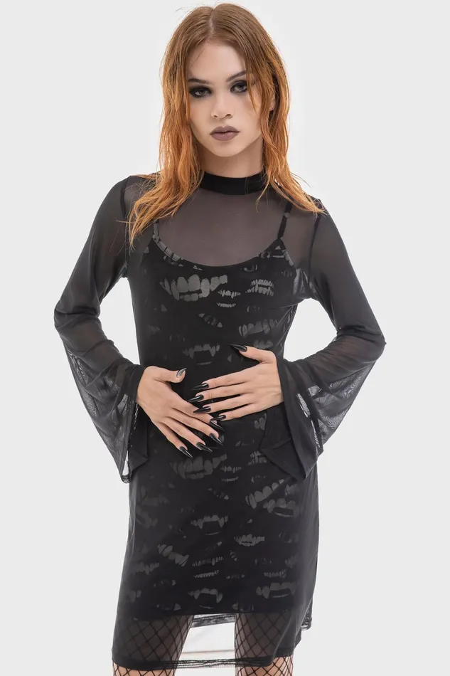 Killstar Mini Women Sheer Vamp Dress