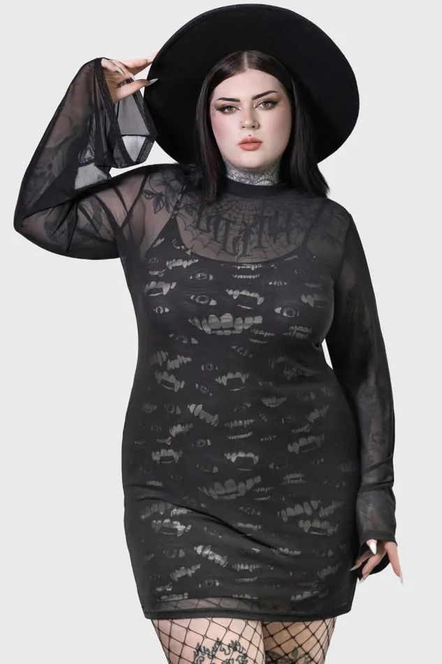 Killstar Mini Women Sheer Vamp Dress