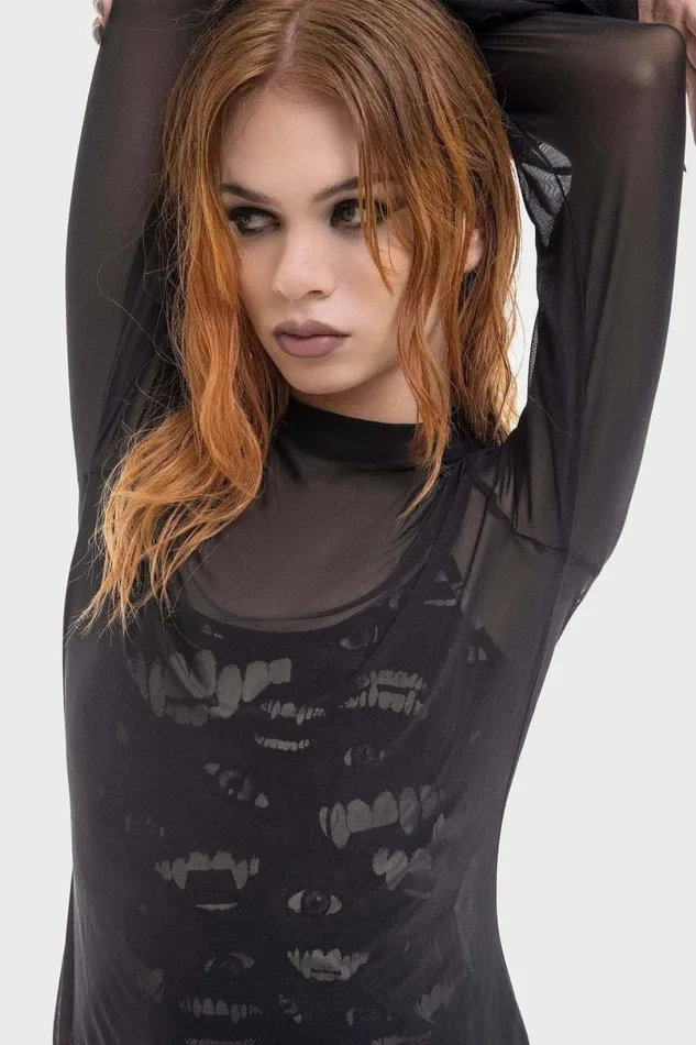 Killstar Mini Women Sheer Vamp Dress