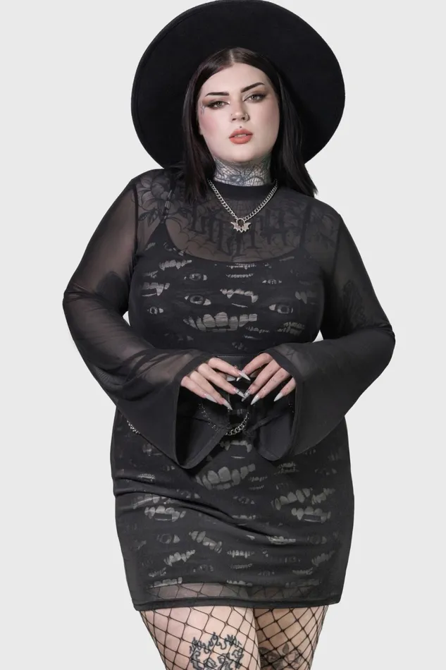 Killstar Mini Women Sheer Vamp Dress