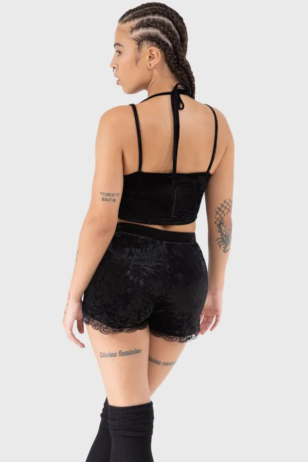 Killstar Shorts Women Burnt Obsidian Shorts
