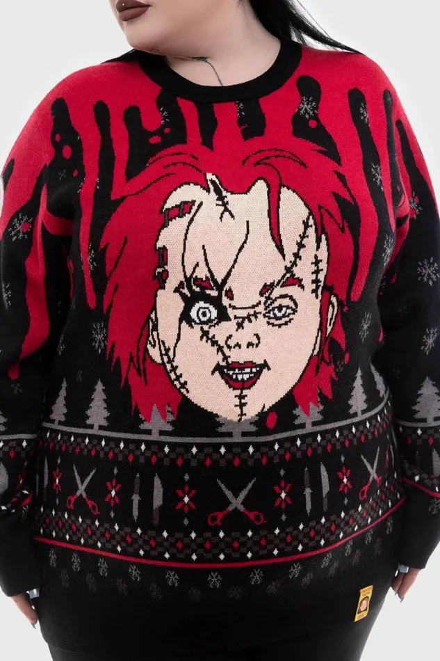 Killstar Sweaters Women Chucky Wanna Play Sweater