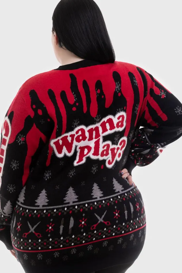 Killstar Sweaters Women Chucky Wanna Play Sweater