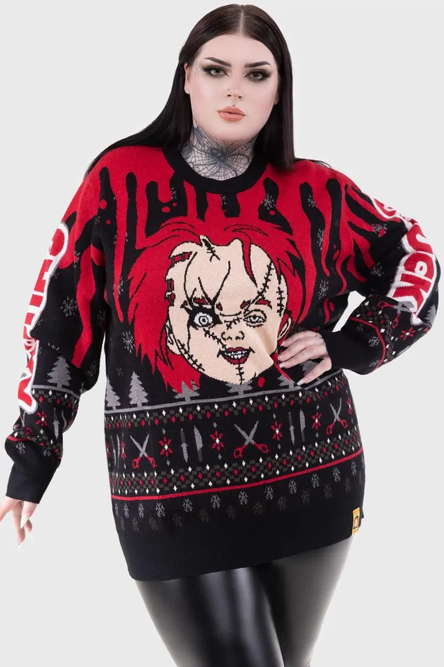 Killstar Sweaters Women Chucky Wanna Play Sweater