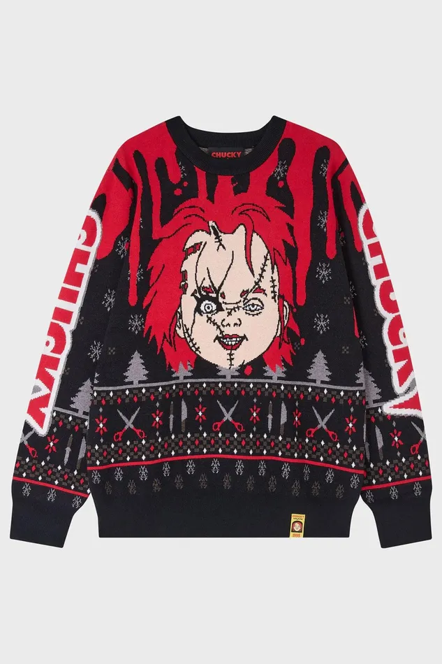 Killstar Sweaters Women Chucky Wanna Play Sweater