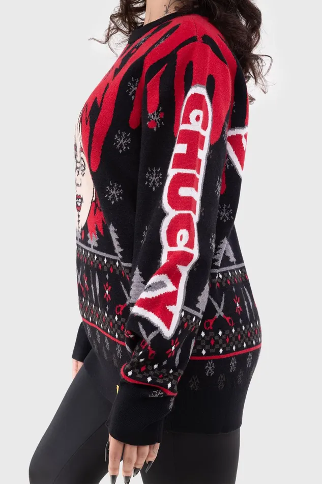 Killstar Sweaters Women Chucky Wanna Play Sweater