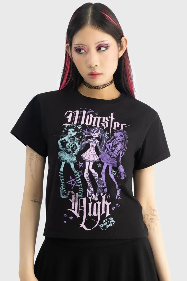 Killstar TShirts and Vests Women Alumni Tour Shrunken Tee