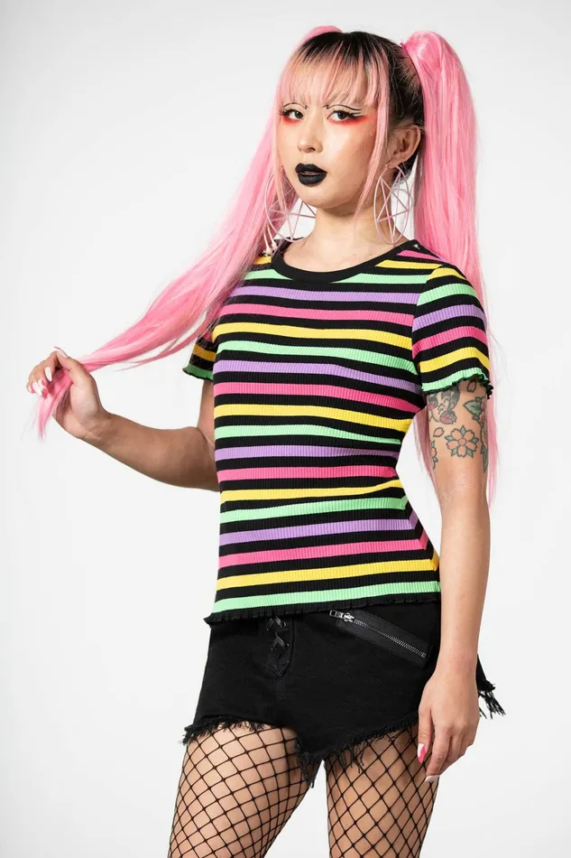 Killstar TShirts and Vests Women Blair Rainbow Top
