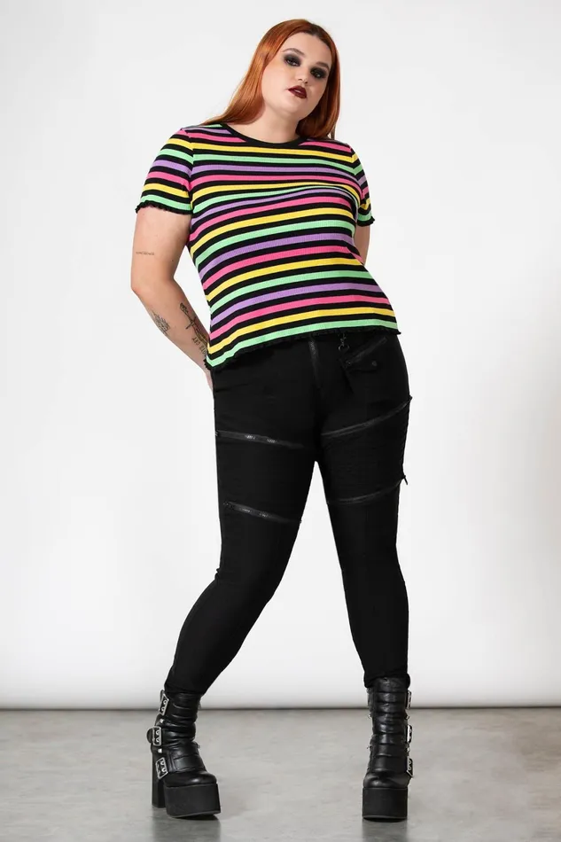 Killstar TShirts and Vests Women Blair Rainbow Top