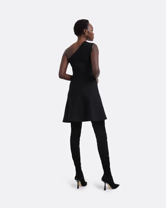 Klem Black Short Knit Dress Black Knitwear Safiyaa Women