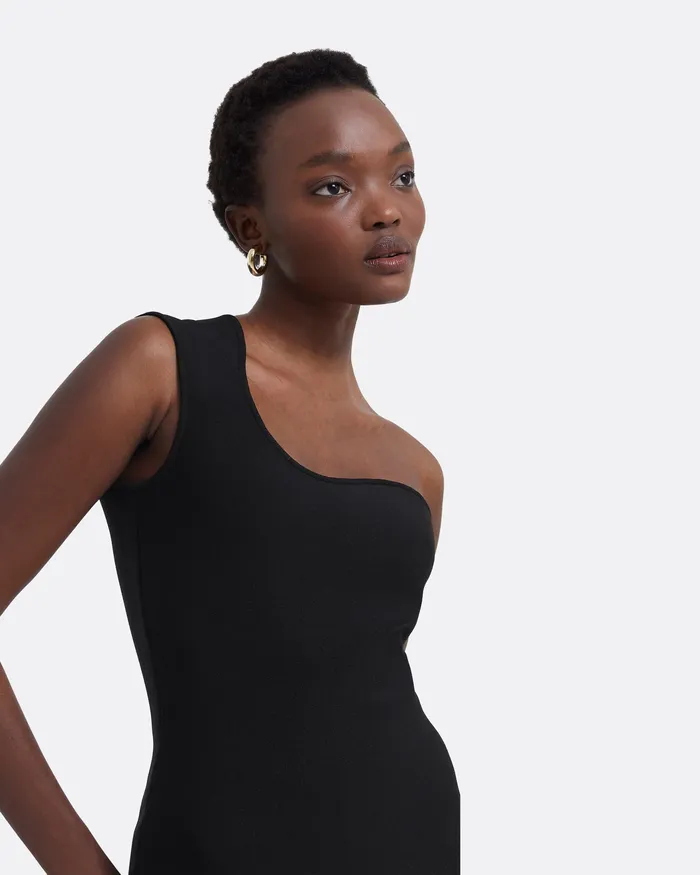 Klem Black Short Knit Dress Black Knitwear Safiyaa Women