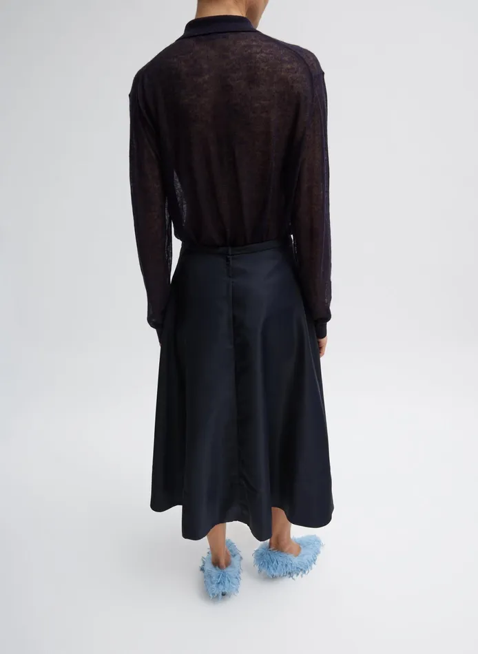 Knitwear and Sweatshirts Women Tibi Sheer Sweater Polo Button Cardigan