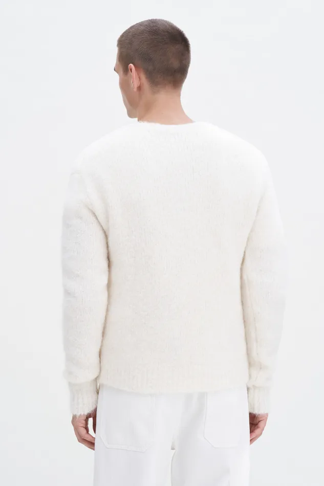 Knitwear filippak Women Soft Alpaca VNeck Sweater Cream White Knitwear filippak Women Soft Alpaca VNeck Sweater Cream White