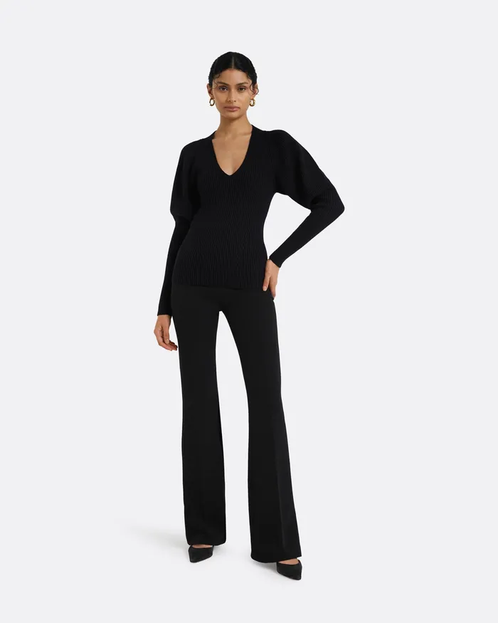 Knitwear Laure Navy Knit Black Safiyaa Women