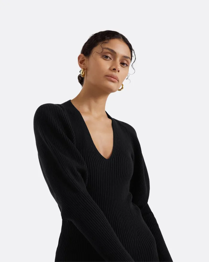 Knitwear Laure Navy Knit Black Safiyaa Women