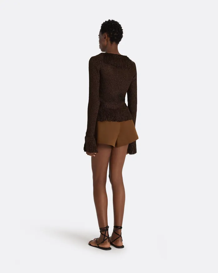 Knitwear Safiyaa Women Scarlett Deep Brown Knit Jacket Deep Brown