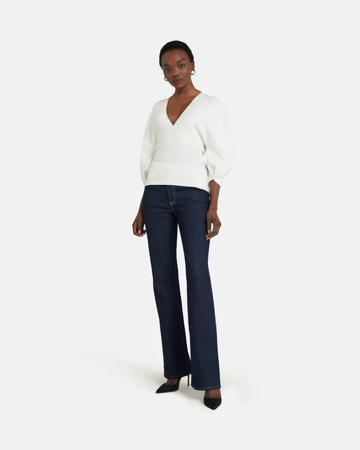 Knitwear Women Safiyaa Kamali Ivory Knit Top Ivory