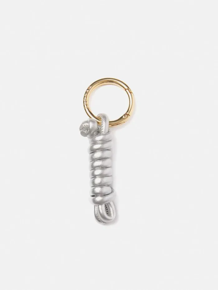 Knotted Leather Keyring Silver Women Jigsaw Wallets and Card Holders