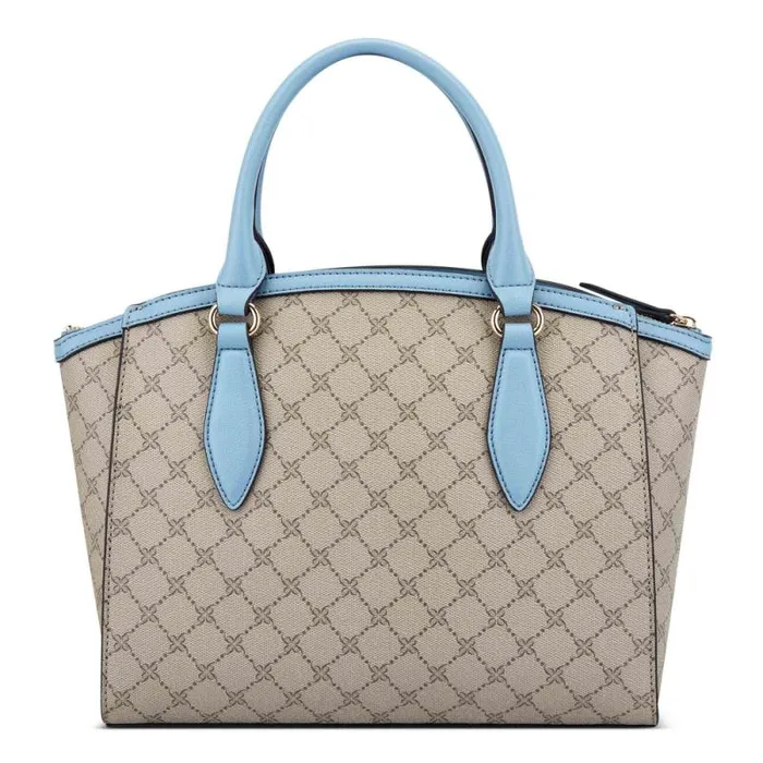 Kyelle Jet Set Satchel Beige Logo Denim Women Nine West Satchels and Shoulder Bags Kyelle Jet Set Satchel Beige Logo Denim Women Nine West Satchels and Shoulder Bags