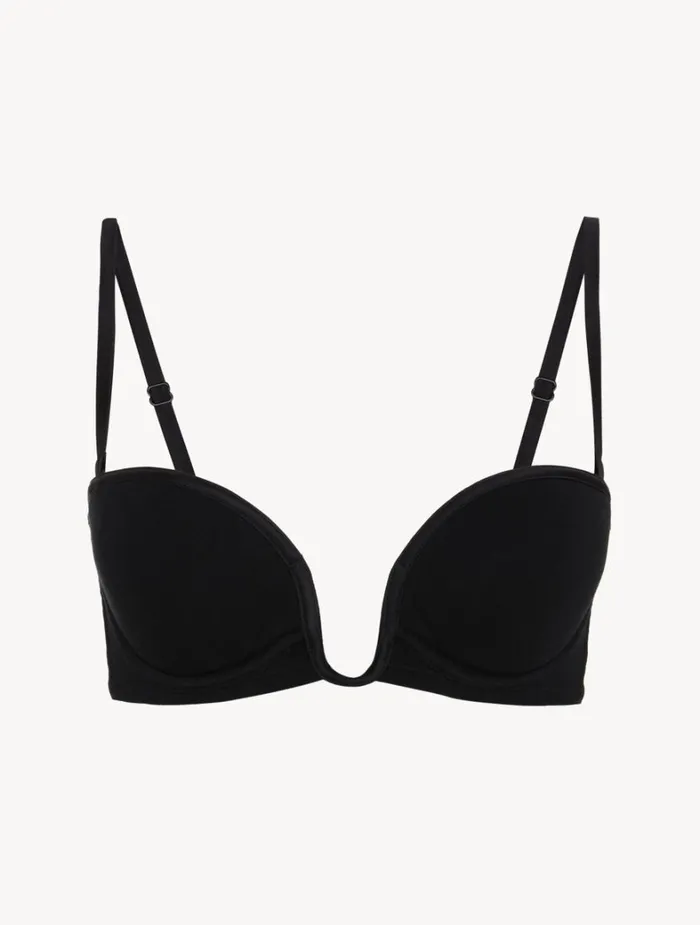 La Perla Bandeau Bra In Onyx With Embroidered Tulle Women Bandeau
