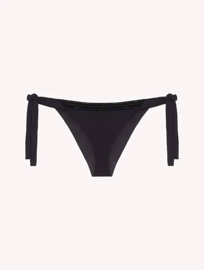 La Perla Bikini Brief In Black With Beading Women Bikinis