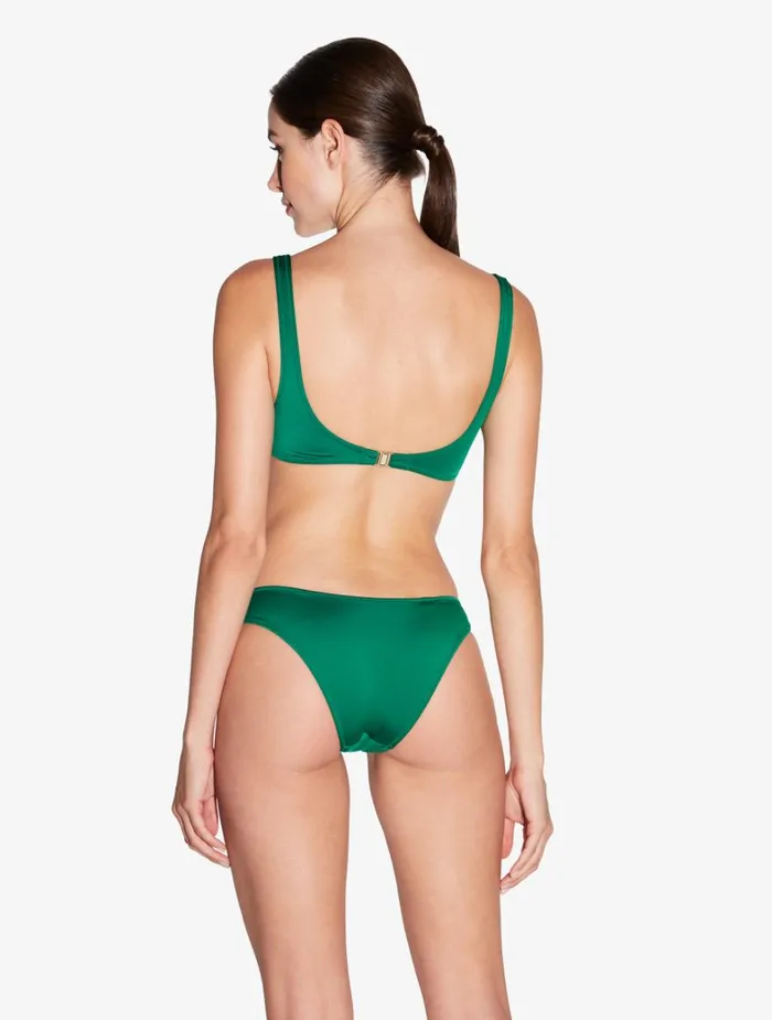 La Perla Bikini Brief In Green With Pleat Detailing Women Bikinis