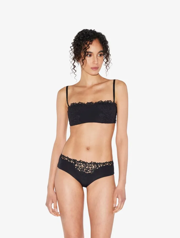 La Perla Black Hipster Briefs With Macram Women Hipster