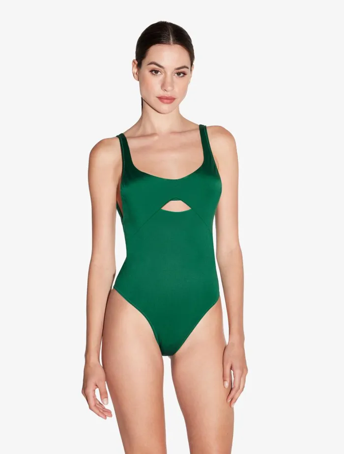 La Perla Cutout Swimsuit In Green Women OnePiece Bathing Suits