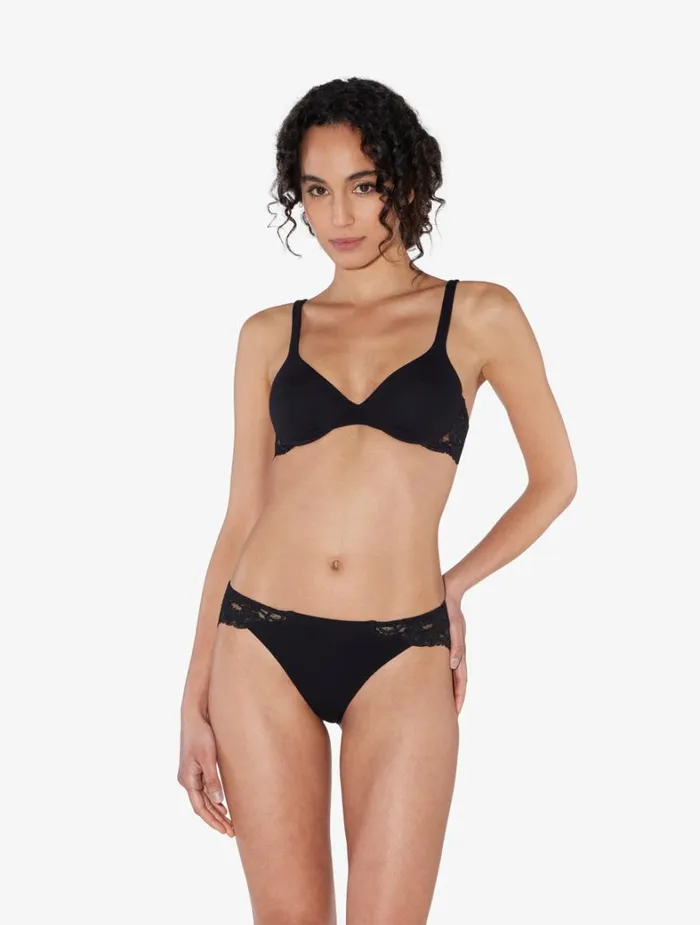 La Perla Luxury Cotton Brazilian Panties In Black Women Brazilian