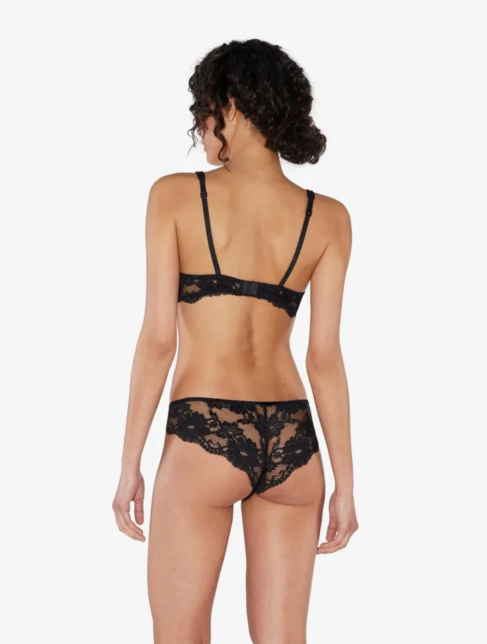 La Perla Luxury Cotton Brazilian Panties In Black Women Brazilian