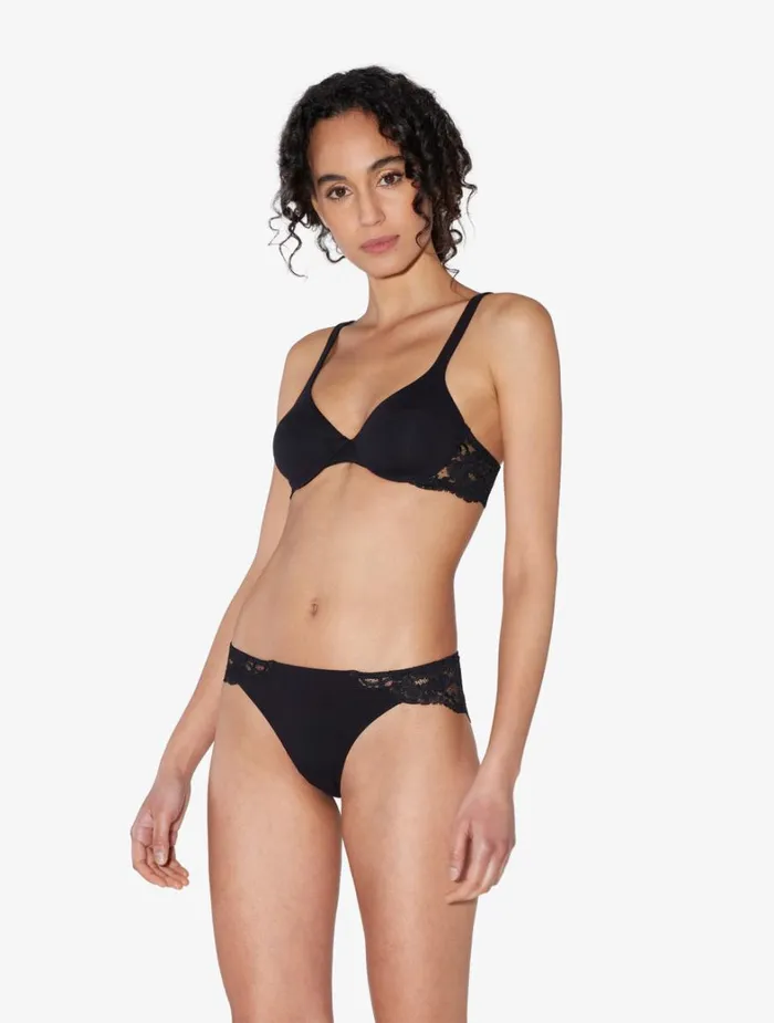 La Perla Luxury Cotton Brazilian Panties In Black Women Brazilian
