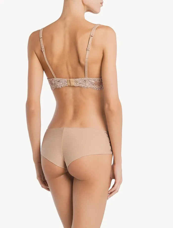 La Perla Luxury Cotton Short Panties In Nude Women Hipster