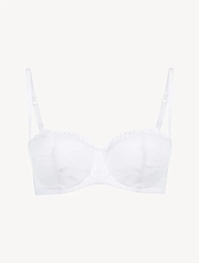 La Perla Luxury Lace Bandeau Bra In White Women Bandeau