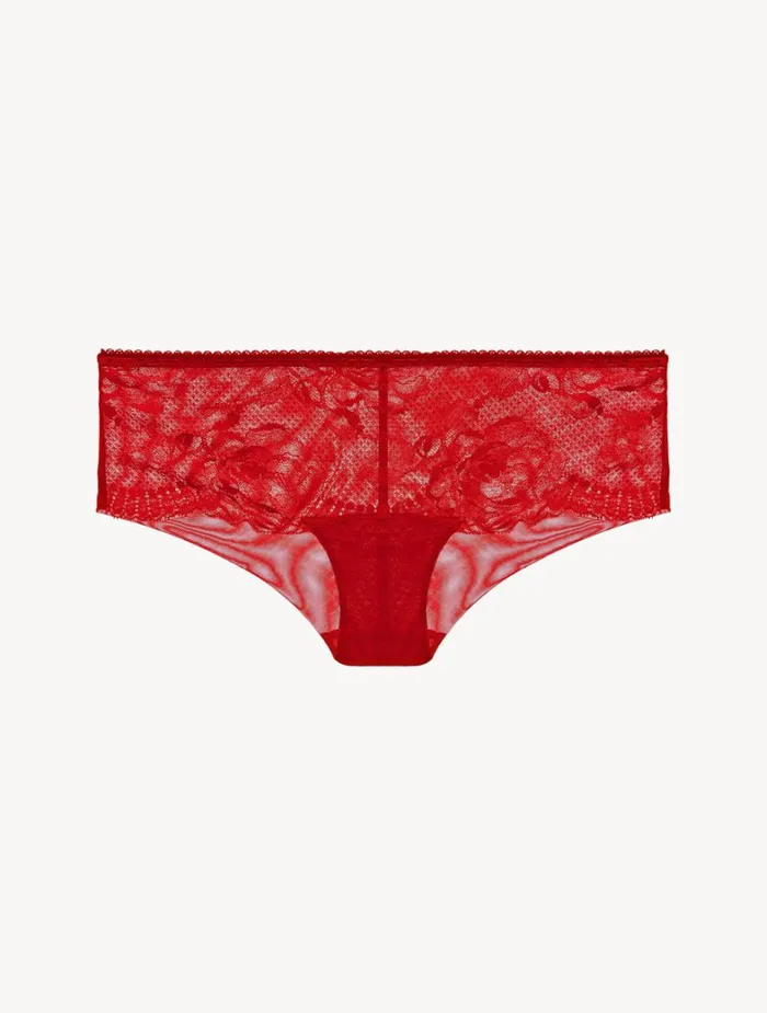 La Perla Luxury Lace Boyshort Panties In Red Women Hipster