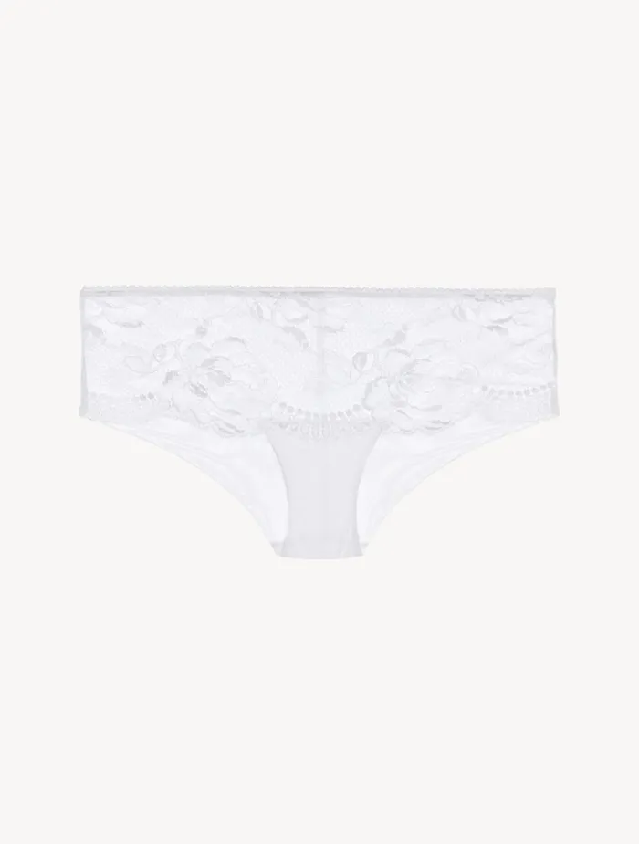 La Perla Luxury Lace Boyshort Panties In White Women Hipster