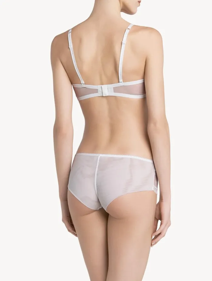La Perla Luxury Lace Boyshort Panties In White Women Hipster