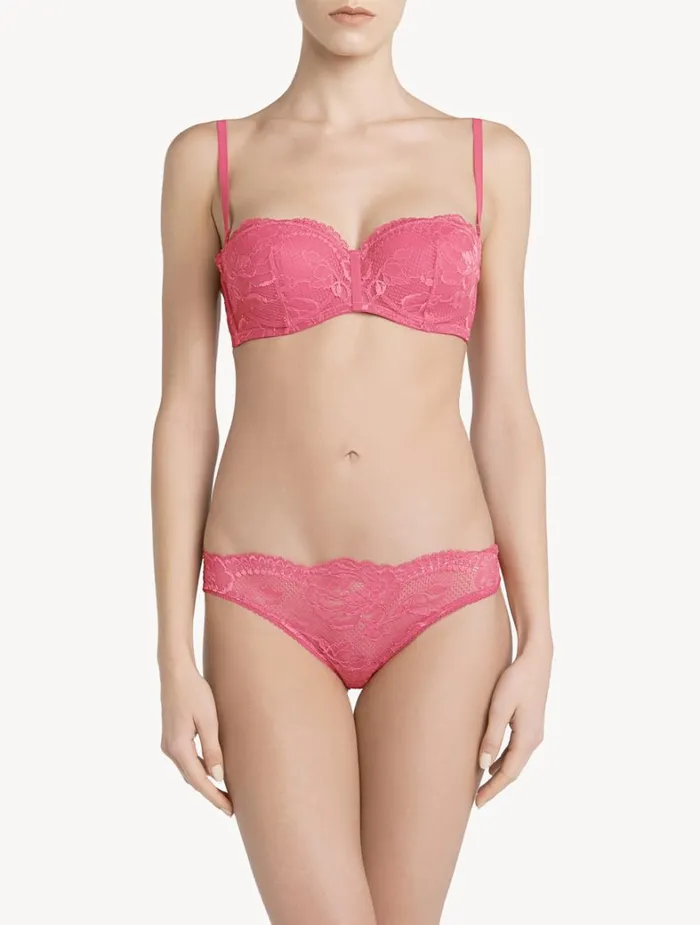 La Perla Luxury Lace Brazilian Knickers In Dark Blue Women Brazilian