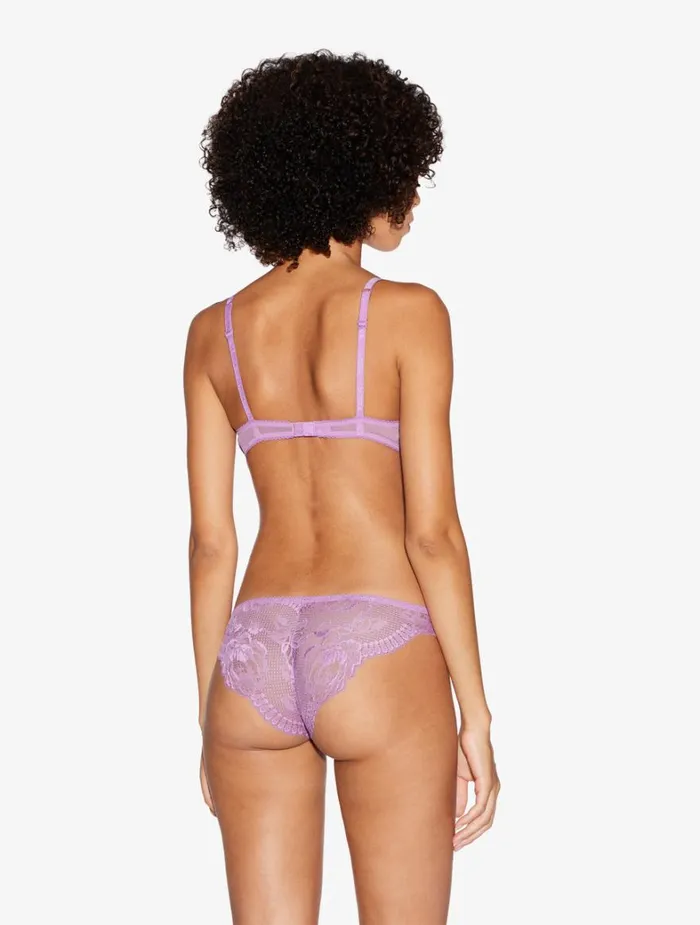 La Perla Luxury Lace NonWired Bra In Lilac Rose Women Triangle