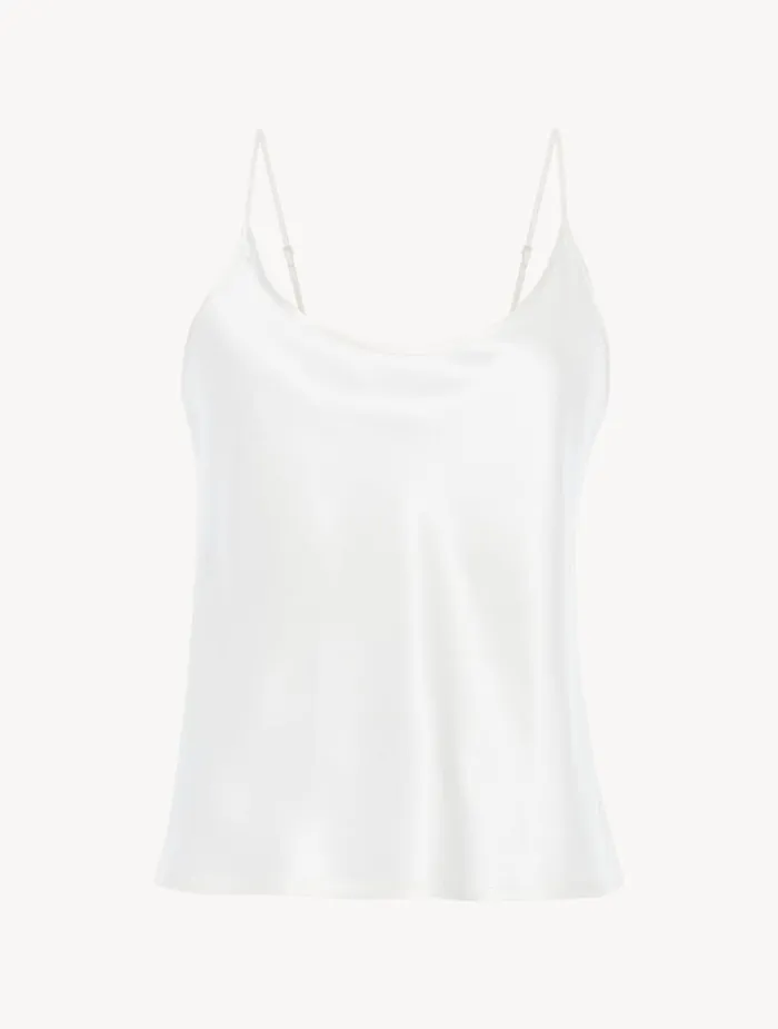 La Perla Luxury Silk Camisole In White Women Camisoles