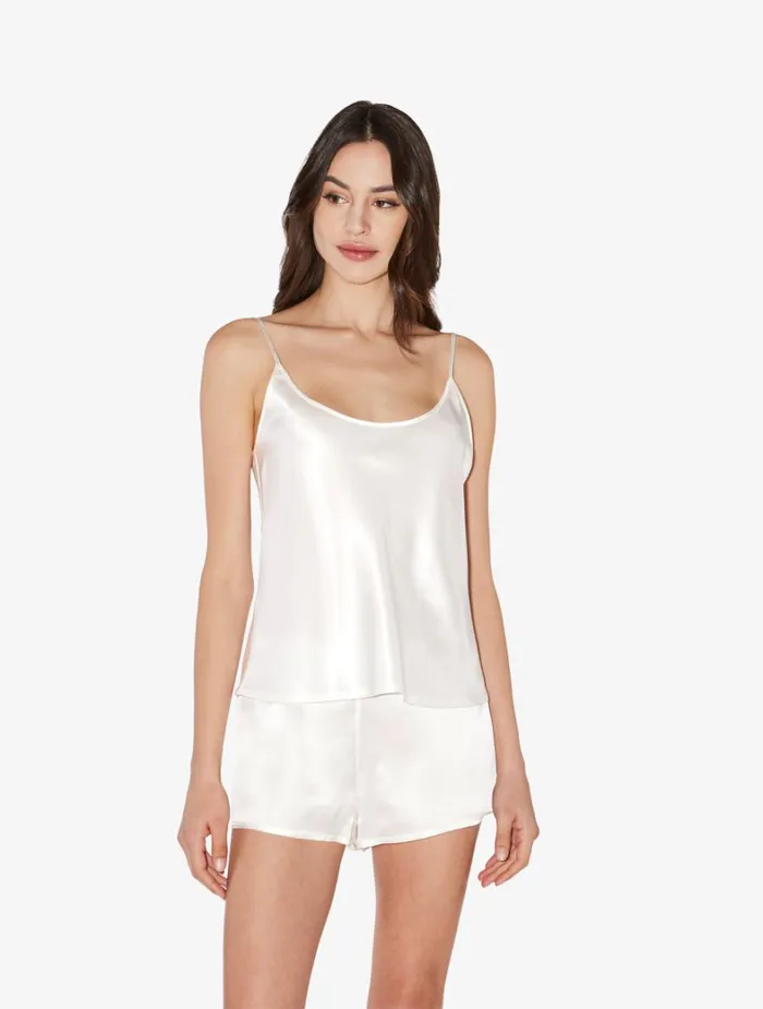 La Perla Luxury Silk Camisole In White Women Camisoles