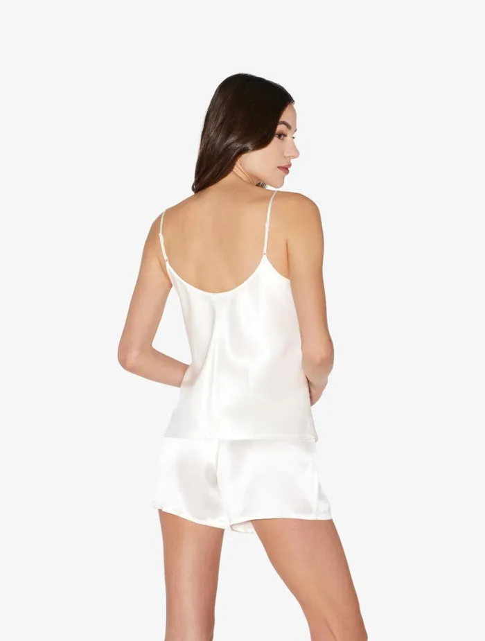 La Perla Luxury Silk Camisole In White Women Camisoles