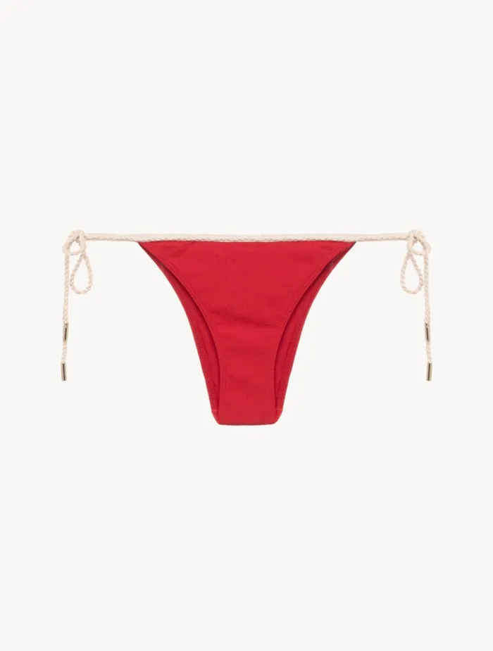 La Perla Monogram Bikini Brief In Red Women Bikinis