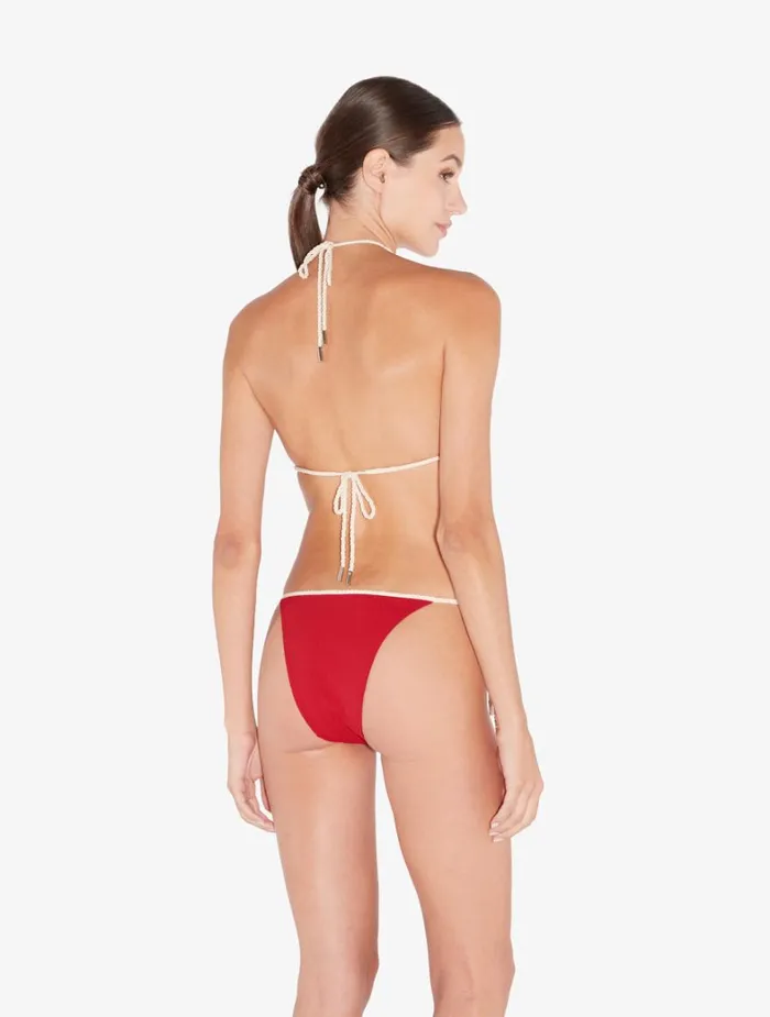 La Perla Monogram Bikini Brief In Red Women Bikinis
