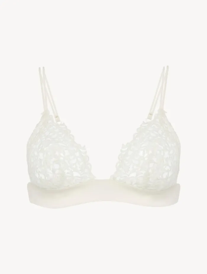 La Perla Offwhite Triangle Bra With Macram Women Triangle